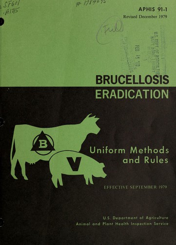 Cover for Brucellosis eradication