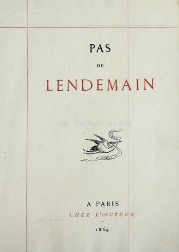 Cover for Pas de lendemain