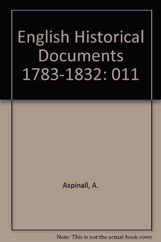 Cover for English Historical Documents, 1783-1832