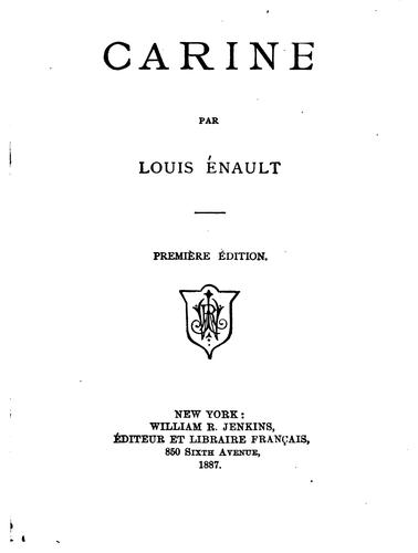 Cover for Carine