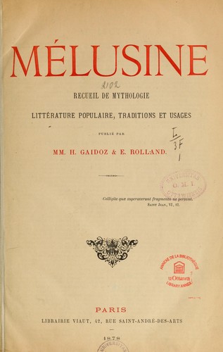 Cover for Mélusine