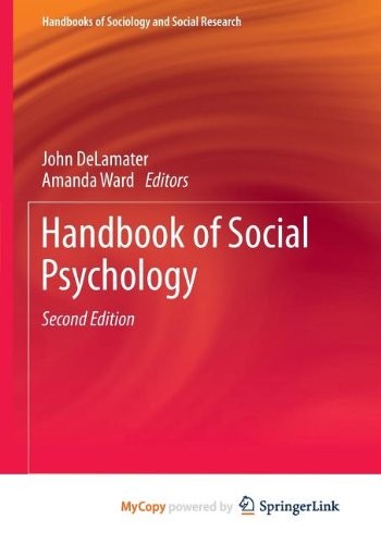 Cover for Handbook of Social Psychology