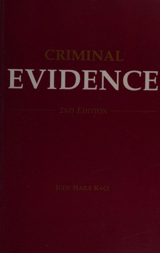 Cover for Criminal evidence