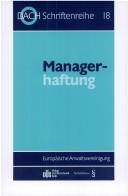 Cover for Managerhaftung.