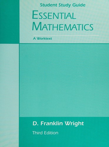 Cover for Student Study Guide for Essential Mathematics