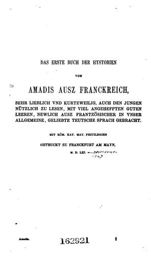 Cover for Amadis: Erstes Buch