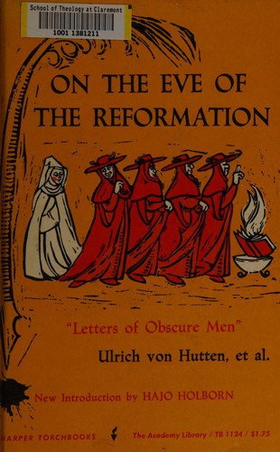 Cover for On the eve of the reformation