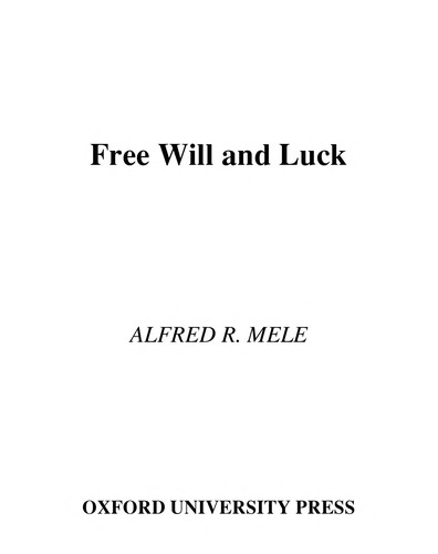 Cover for Free will and luck