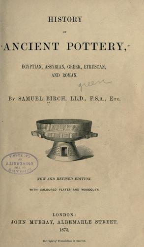 Cover for History of ancient pottery