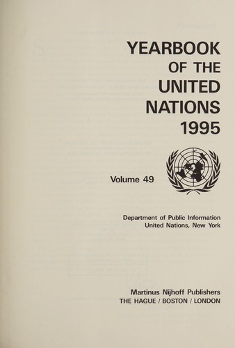 Cover for Yearbook of the United Nations  1995 (Yearbook of the United Nations)