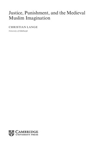 Cover for Justice, punishment and the medieval Muslim imagination