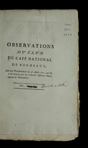 Cover for Observations