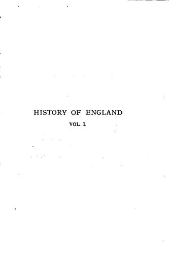 Cover for A History of England from the Conclusion of the Great War in 1815