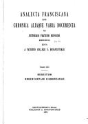 Cover for Regestum observantiae Cismontanae (1464-1488).