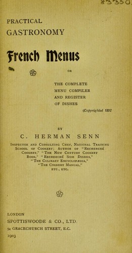 Cover for Practical gastronomy