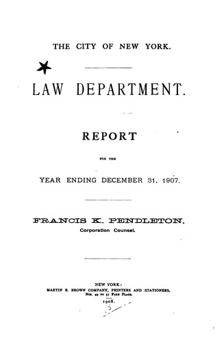 Cover for Report.