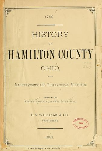 Cover for History of Hamilton County, Ohio