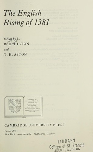 Cover for The English rising of 1381