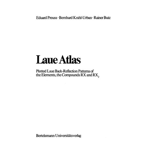 Cover for Laue Atlas