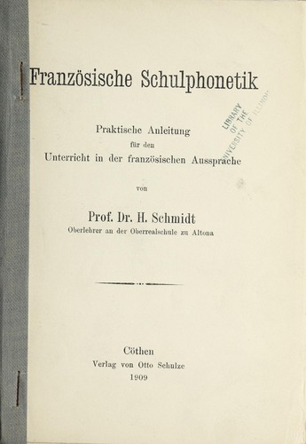 Cover for Franzo sische Schulphonetik