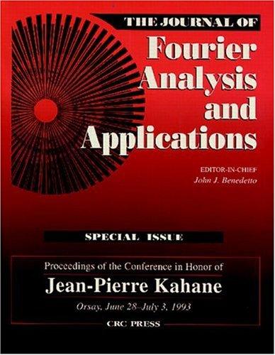 Cover for Journal of Fourier Analysis and Applications Special Issue