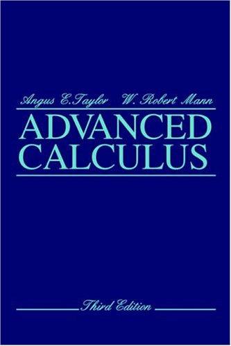 Cover for Advanced calculus