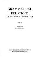 Cover for Grammatical relations