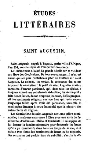 Cover for Études littéraires et historiques
