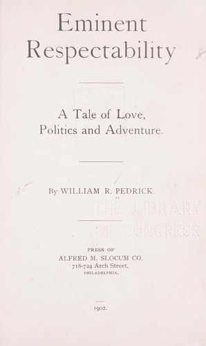 Cover for Eminent respectability