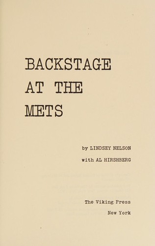 Cover for Backstage at the Mets