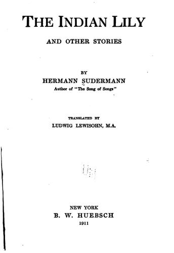 Cover for The Indian lily