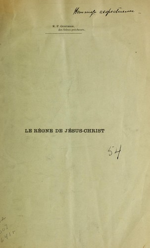 Cover for Le regne de Jesus-Christ