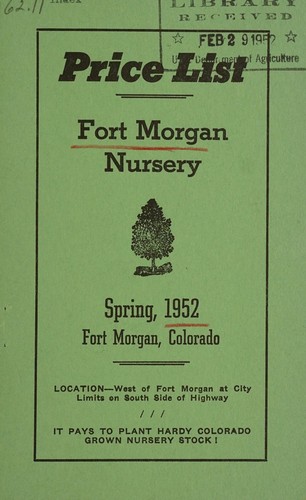 Cover for Price list, spring 1952