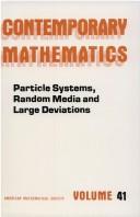 Cover for Particle systems, random media, and large deviations