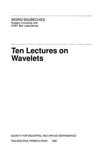 Cover for Ten lectures on wavelets