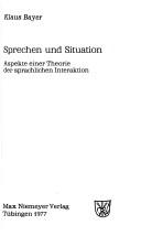 Cover for Sprechen und Situation