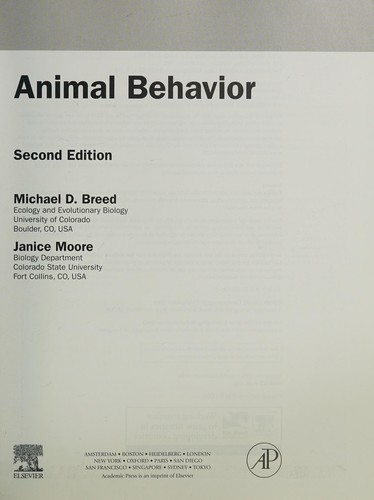Cover for Animal Behavior