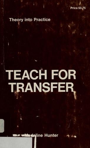 Cover for Teach for transfer
