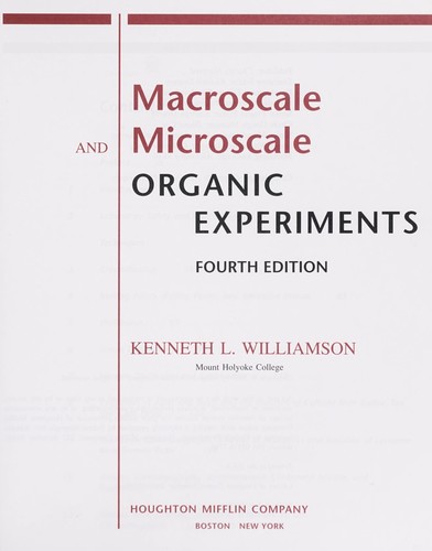 Cover for Macroscale and microscale organic experiments