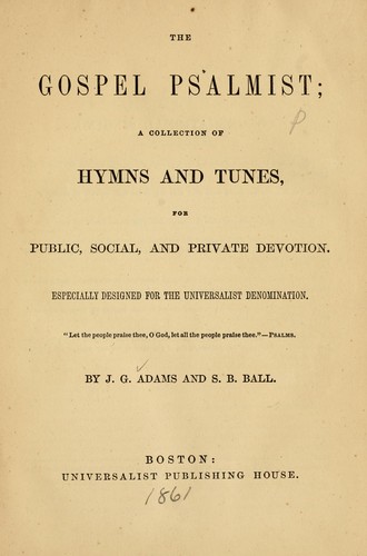 Cover for The gospel psalmist