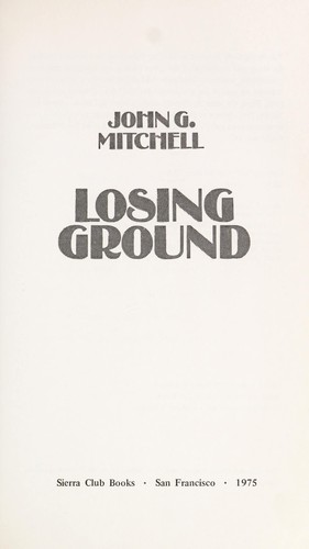 Cover for Losing ground