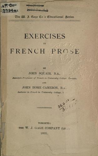 Cover for Exercises in French prose