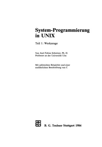 Cover for System-Programmierung in UNIX