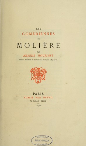 Cover for Les comédiennes de Molières