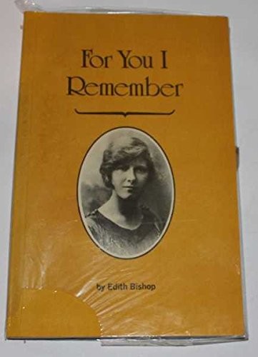 Cover for For you I remember