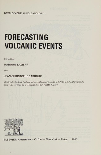 Cover for Forecasting volcanic events