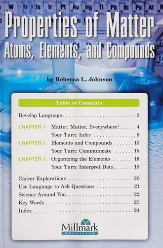 Cover for Properties of matter
