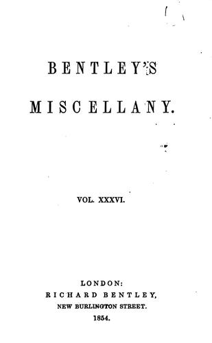 Cover for bentley's miscelllany