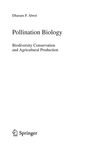 Cover for Pollination biology