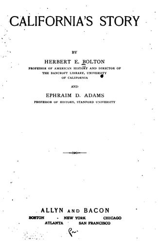 Cover for California's story